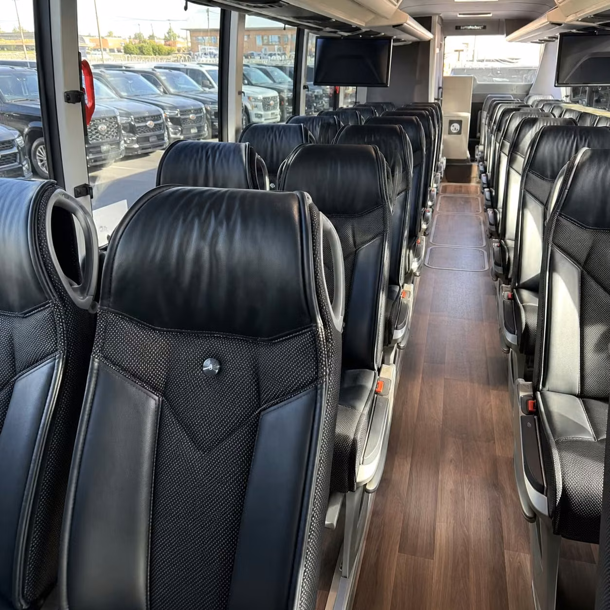 garland charter bus rental interior